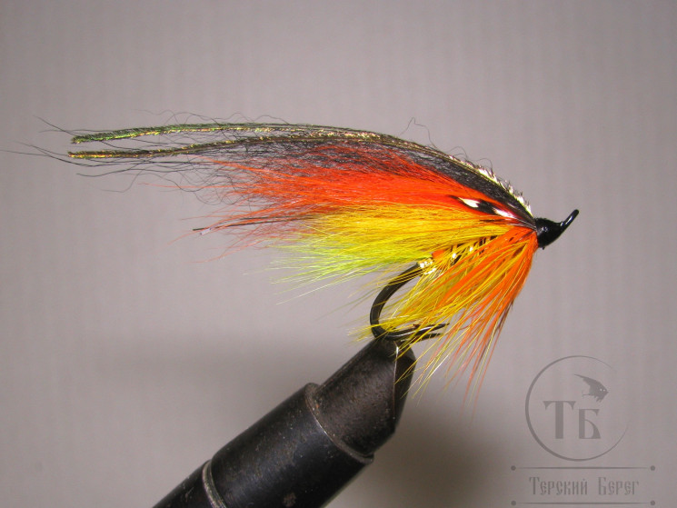 Муха лососёвая на двойнике ( 11 ) Scandi Willie Gunn Classic Partridge Salar Black № 5