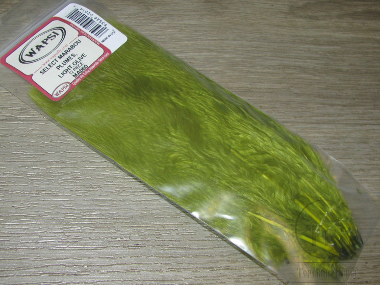 Марабу (отборные перья) select Lt Olive 12 пер. Wapsi