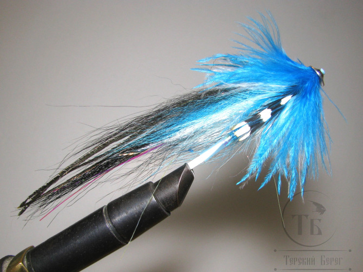 Муха лососёвая Turbo Pl. FF ( 7 ) Blue Herring T 8,0 mm. 9 sm.