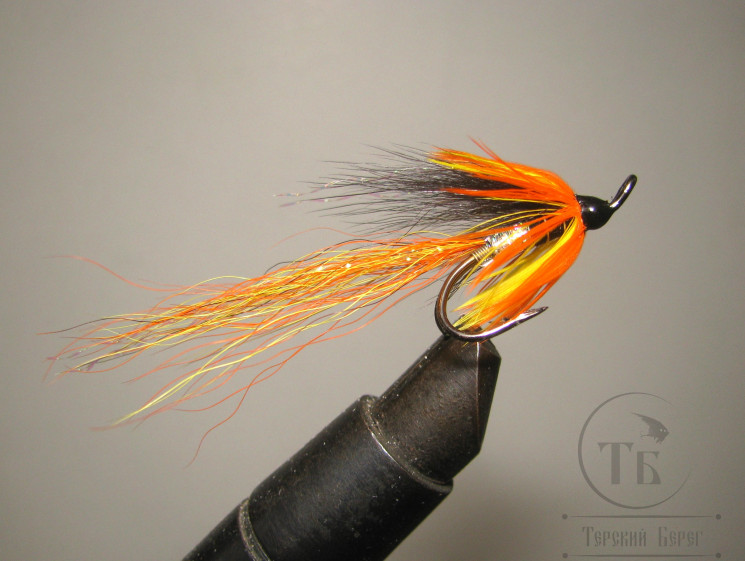 Муха лососёвая на двойнике ( 5 ) Cascade Classic Dl 71 Black №6