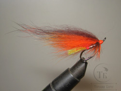 Муха лососёвая Pahtakorva ( 7 ) Fl. Orange Head Ahrex St. Bl. № 6