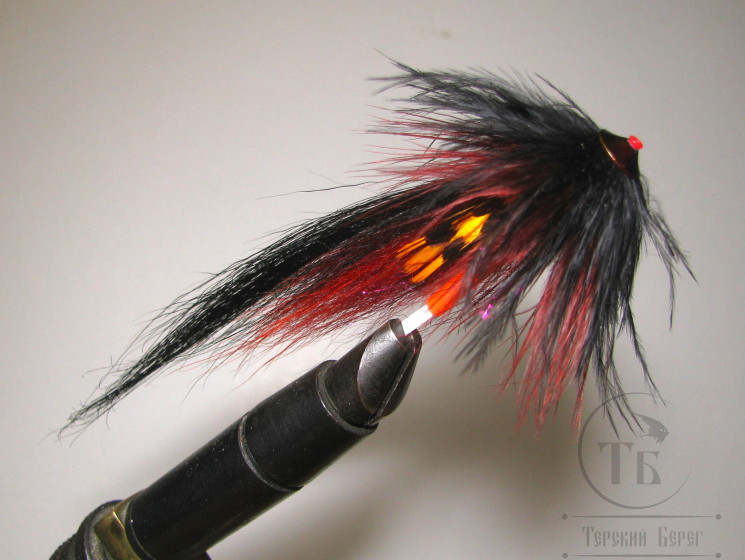 Муха лососёвая Turbo Pl. FF ( 9 ) Black Pahtakorva T 8,0 mm. 10 sm.