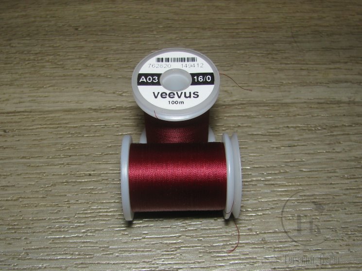 Монтажная нить Veevus 16/0  100 m Claret