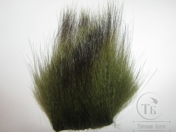 Мех барсука оливковый / Badger Fur Olive