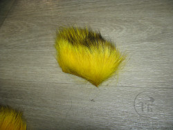 Мех Temple Dog Yellow короткий для летних лососевых мух ( распродажа М - 50 )