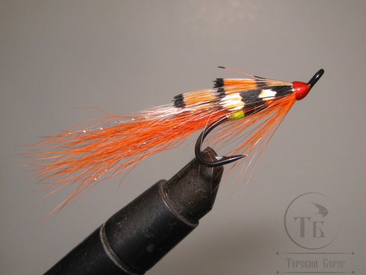 Лососёвая муха Shrimp ( 13 ) Orange Classic Partridge HD Black № 4