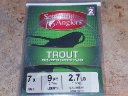 Конусный подлесок Trout Premium Leader 9FT 7X 2.7Lb 1.22Kg ( 2 шт ) Scientific Anglers