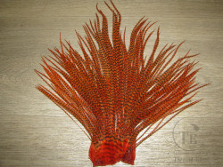 Седло 1/2 ( нижняя ) Metz # 2 Dry Fly Grizzly Fl. Fire Orange