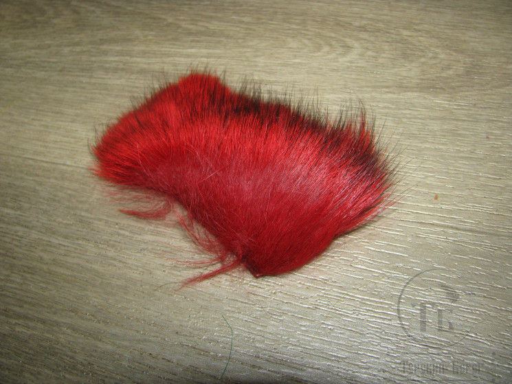 Мех Temple Dog Red короткий для летних лососевых мух ( распродажа М - 52 )