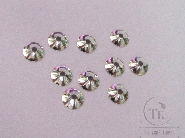 Конус ( турбо диск ) 6 мм 10 шт Silver