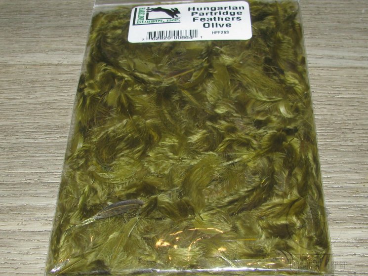Перья венгерской куропатки оливковые Hareline
