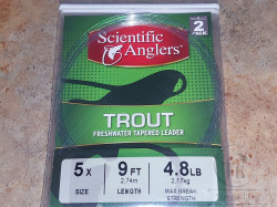 Конусный подлесок Trout Premium Leader 9FT 5X 4.8Lb 2.17Kg ( 2 шт ) Scientific Anglers