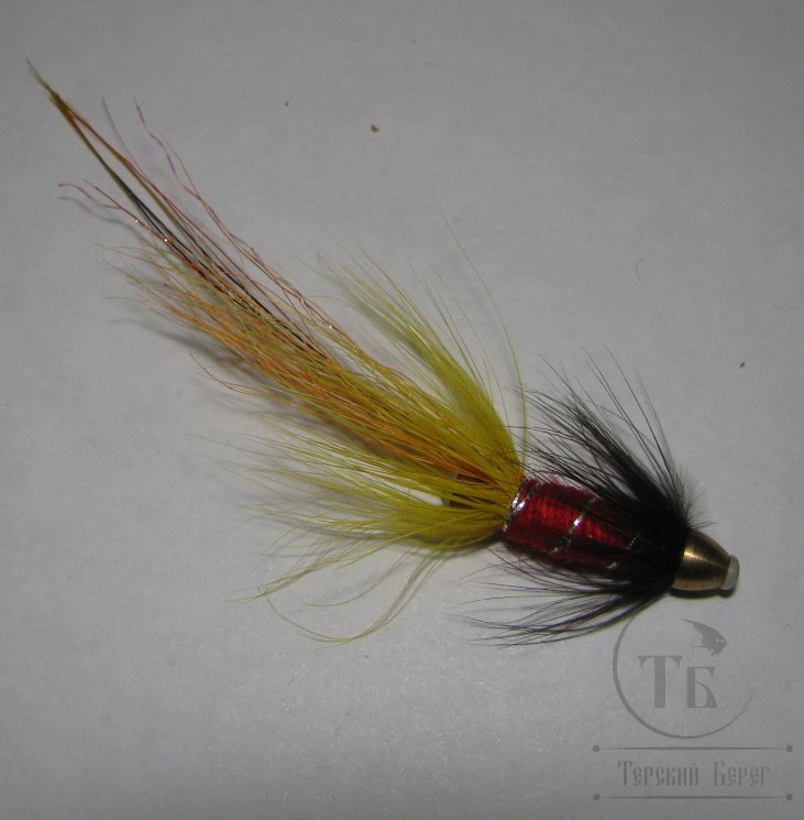 Муха лососёвая ( 32 ) Pot Belly Pig Red Yellow tube 0,75