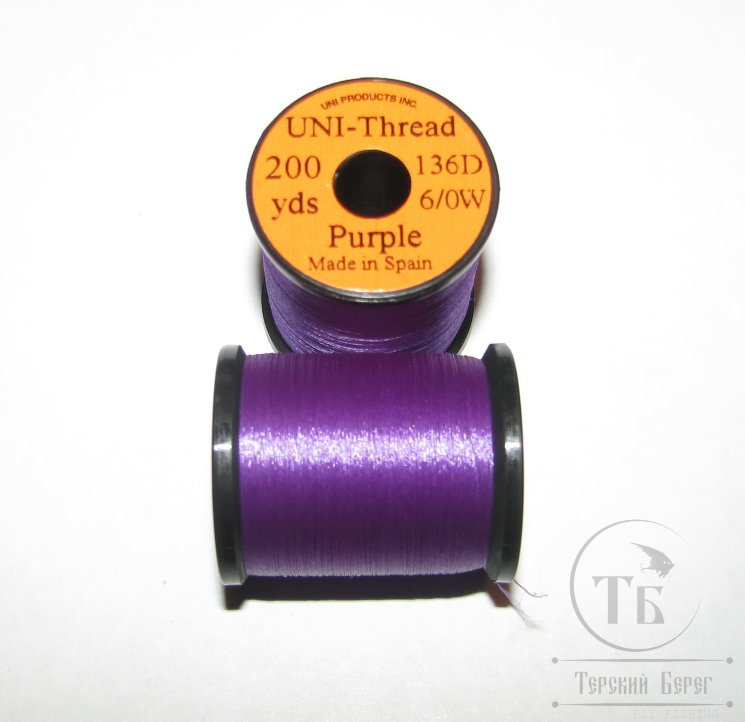 Монтажная нить UNI THREAD 6/0 Purple 200 yds
