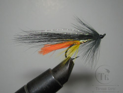 Муха лососевая на одинарном крючке ( 51 ) Billy Butt Kumho Salmon Black № 10
