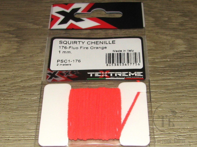 Синель Squirty Chenille 1 mm Fl. Fire Orange Textreme