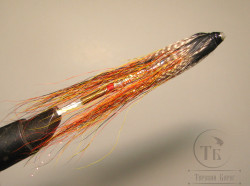 Муха лососёвая с "английским крылом" WG tube Mt. ( 4 C )  D 2,6 медь 2 дюйма Willie Gunn Teal Blue Silver Var. ( Виллиган )