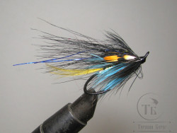 Муха лососёвая на двойнике ( 15 ) Scandinavia JC Paul Yong Special Partridge Patriot Black № 4