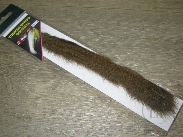 Зонкер белки Squirrel Strips Zonker 4,0 мм. 06 Nat. Grizzled Hends 