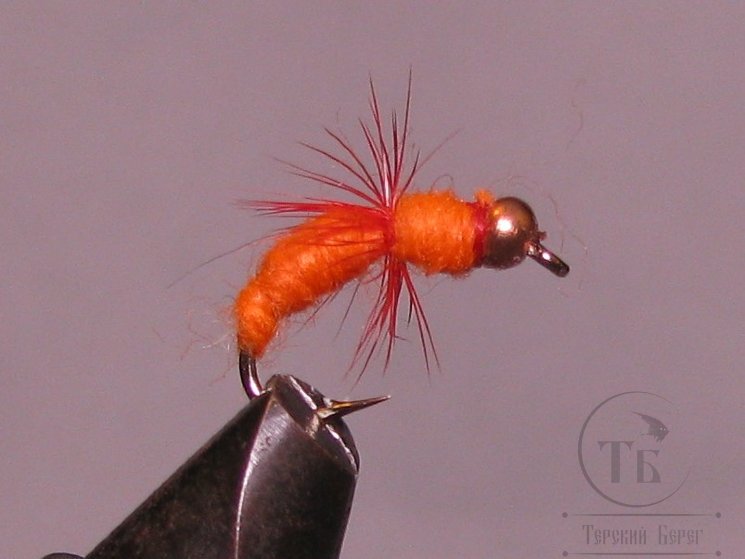 Муха нимфа Scud ( 41 ) GH Orange Ant крючок scud № 10