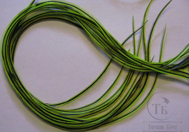 перо Dry Fly (для сухих мух) 10 шт баджер флюр шартрез  , крючки № 18-20