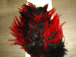 Седло петуха с широким пером Premium Badger Red