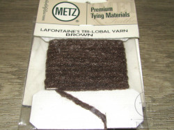 Трёхпрядная шерстяная нить Lafontaine Tri Lobal Yarn Brown Metz