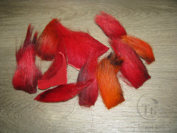 Мех барсука набор короткий малоконтрастный Red Orange ( распродажа М - 58 )