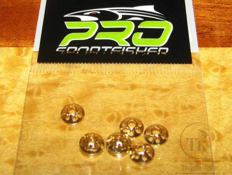 Турбо диск с отверстиями Pro Ultra Sonic Disc Gold SM 7 мм 10 шт Pro Sportfisher