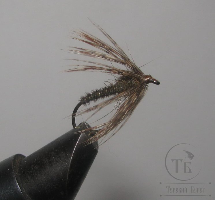 Муха Soft Hackle ( 6 ) Dk. Gray Brown кр. № 14