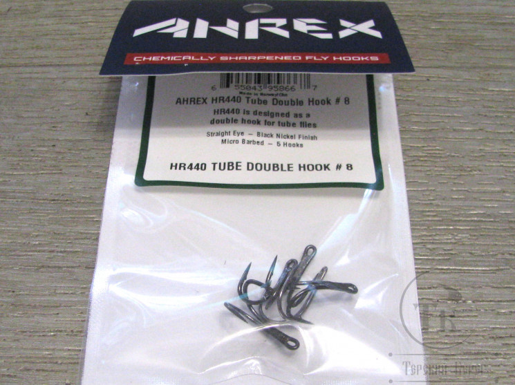 Крючок двойник трубочный AHREX HR440 Tube Double # 8 ( 5 шт. )