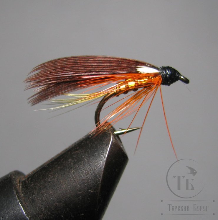 Муха мокрая Wet fly ( 28 ) JC Gold крючок № 12