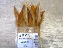 Перья седла петуха Extra Long Saddle Hackle Brown Orvis