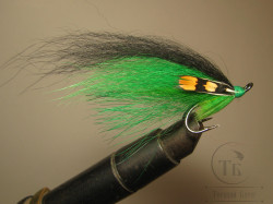 Муха лососёвая на двойнике ( 35 ) Scandinavia JC Greenlander Mustad DL71 № 6