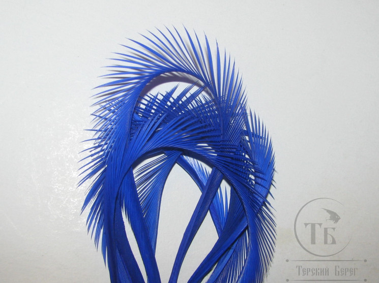Перо гусиное биот синий / Goose Biot Blue 6 шт. Терский берег
