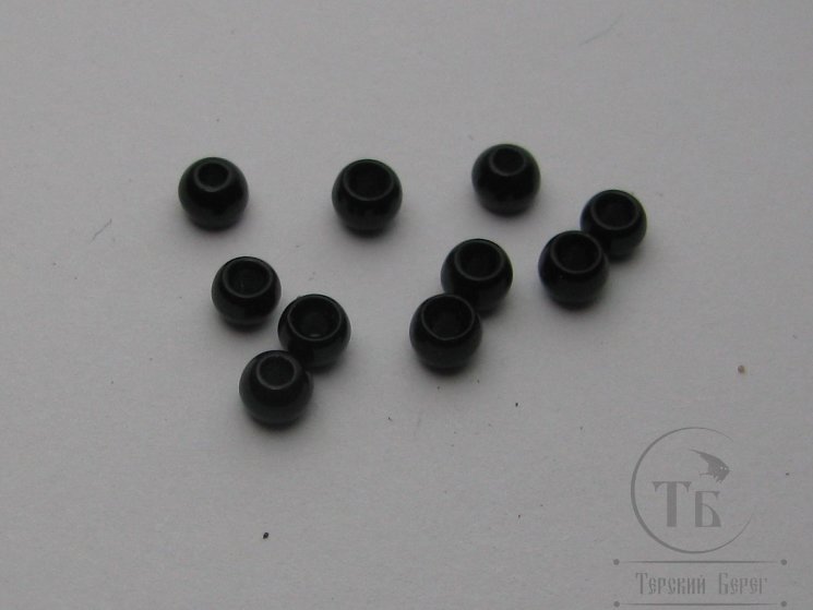 вольфрамовый шарик с круглым отверстием D 3,0 black  (10 шт) 