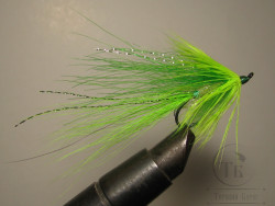 Муха лососевая на одинарном крючке ( 65 ) Spey Green Lander Kumho Salmon Black № 10