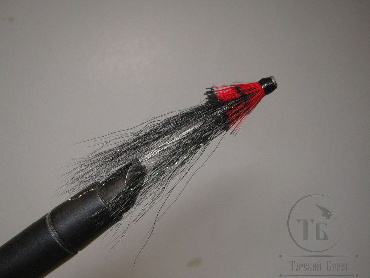 Лососёвая муха Shrimp Англ. крыло ( 23 ) Black Shrimp пластик 1 1/4 дюйма 