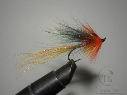 Муха лососевая на одинарном крючке ( 63 ) Cola Cascade Kumho Salmon Black № 10