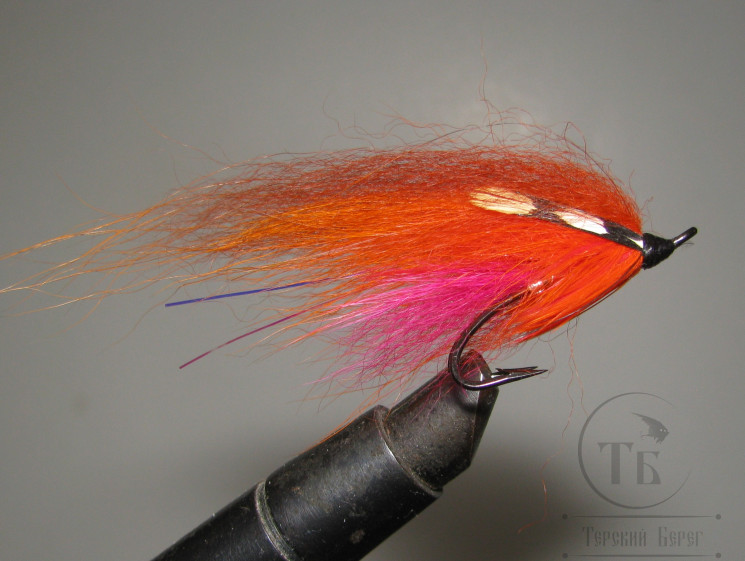 Муха лососёвая на двойнике ( 41 ) Scandinavia JC Varzyga Bright Pahtacorva Partridge Patriot Black № 4