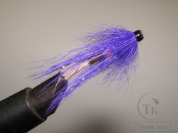 Муха лососёвая с "английским крылом" WG tube Mt. ( 18B ) медь 1 дюйм Purple 