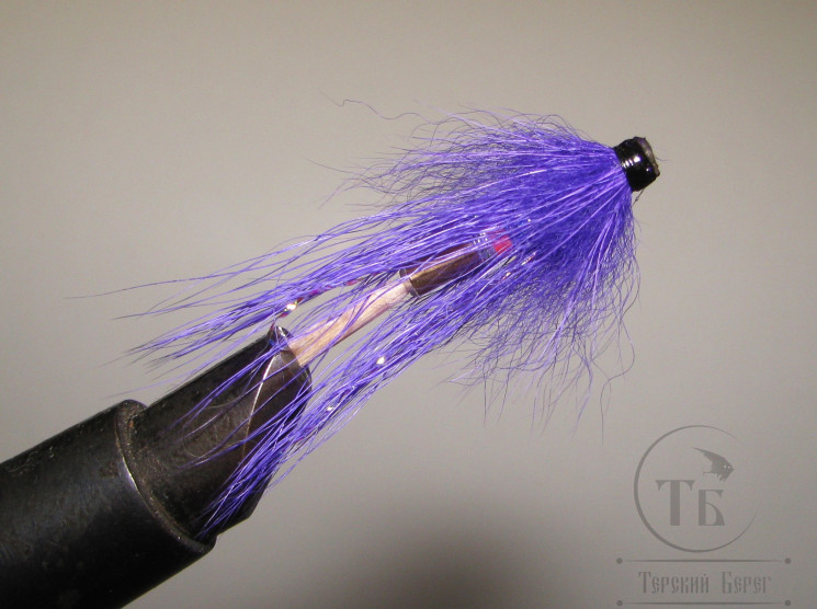 Муха лососёвая с "английским крылом" WG tube Mt. ( 18B ) медь 1 дюйм Purple 