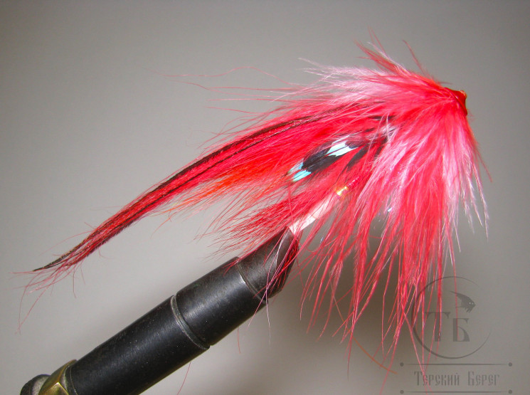 Муха лососёвая Turbo Pl. FF ( 24 ) Scarlet Fish T 8,0 mm. 11 sm.