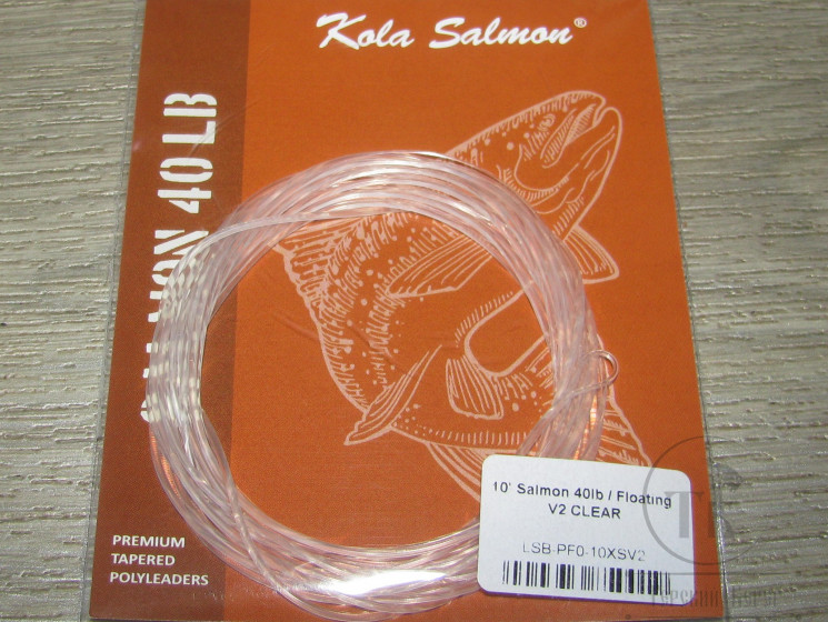 Полилидер 10 ft (3.0 m 3.6 g) Polyleader Salmon 40 lb Floating V2 Clear Kola Salmon