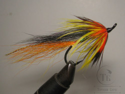 Муха лососевая на одинарном крючке ( 54 ) Tay Rider Kumho Salmon Black № 1/0