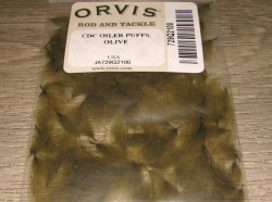 Перья CDC Oiler Puffs Olive Orvis