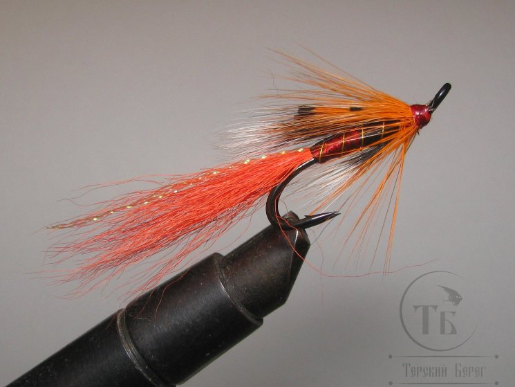 Лососёвая муха Shrimp ( 2 ) Orange (двойник Partridge Heavy Double № 2 