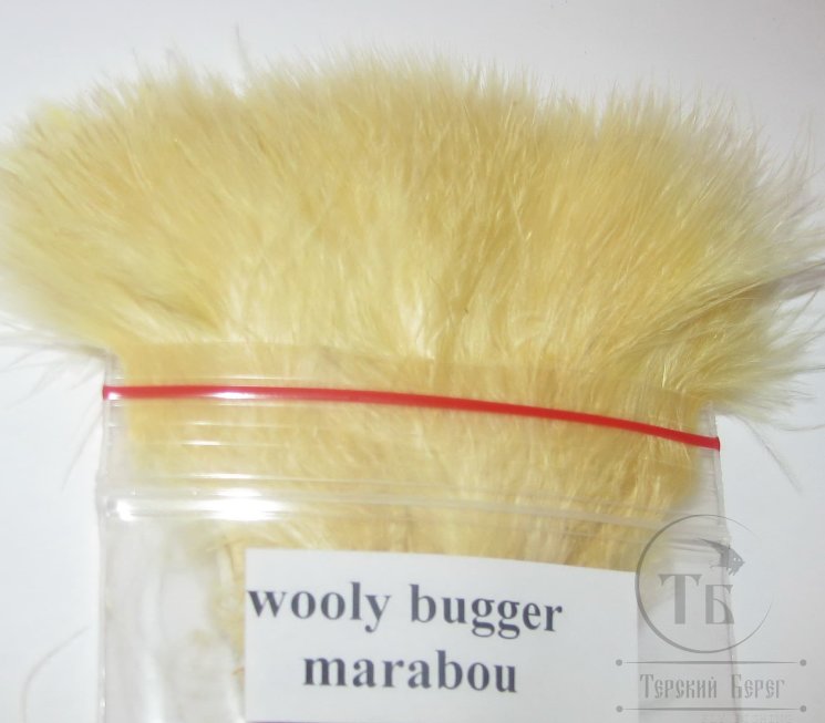Мягкие пуховые перья Marabou Strung 1/8 OZ Cream Терский Берег