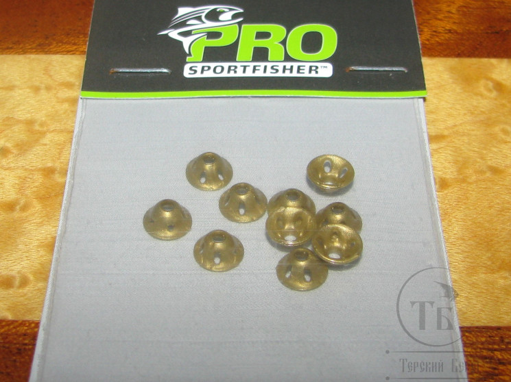 Турбо диск с отверстиями пластиковый Pro Soft Sonic Disc Gold Metallic SM 6 мм 10 шт Pro Sportfisher