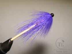 Муха лососёвая с "английским крылом" WG tube Mt. ( 18D ) медь 1 1/2 дюйма Purple 